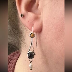 Faux Pearl Drop Earrings